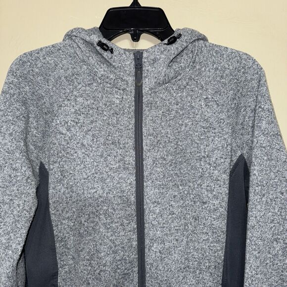 Naturals Reflections Sweater Woman’s Size M Fleece Lined Hooded Full Zip Grey - Picture 5 of 13